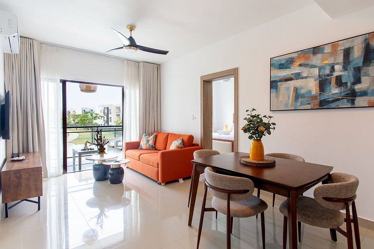 2 habitaciones con vista a piscina y jardín