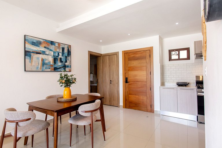 2 habitaciones con vista a piscina y jardín